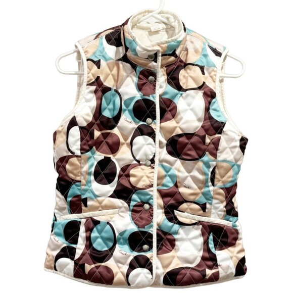 Coach Logo Quilted Vest Size XS - Picture 3 of 10